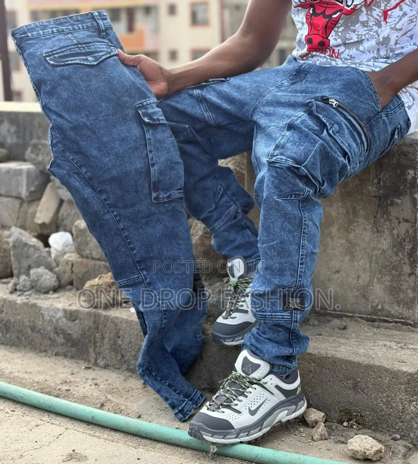 Lightblue-Men Sidepocket Jeans