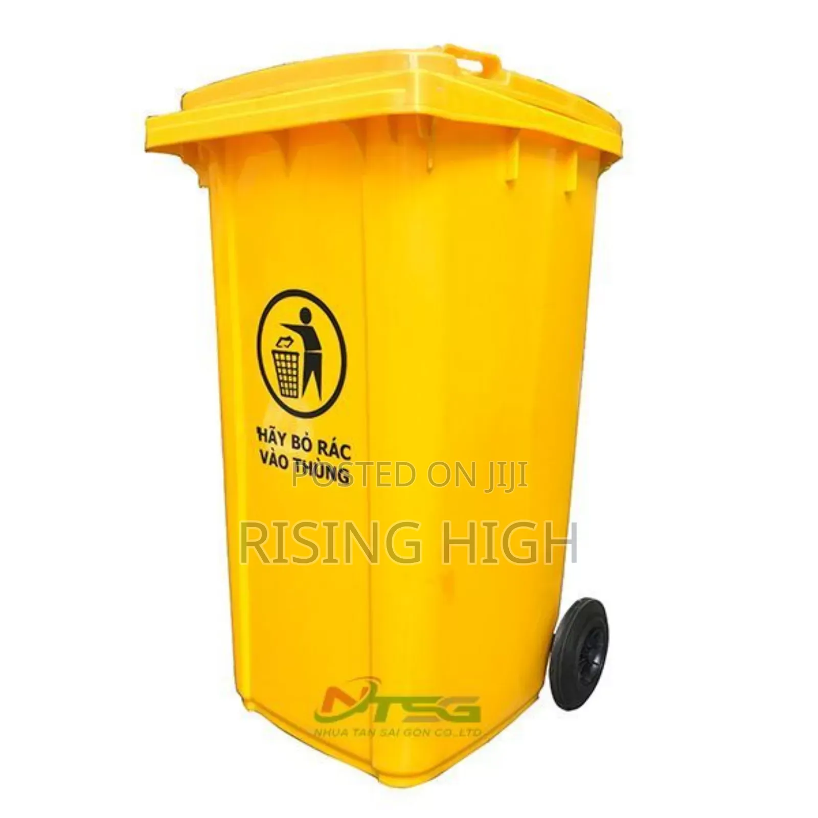 Durable 240 L Waste Bin With Pedals and Wheels