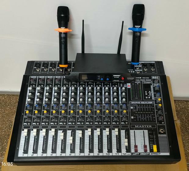 Combo 12 Ch Powered Mixer Shure Uhf Wireless Microphone - main view