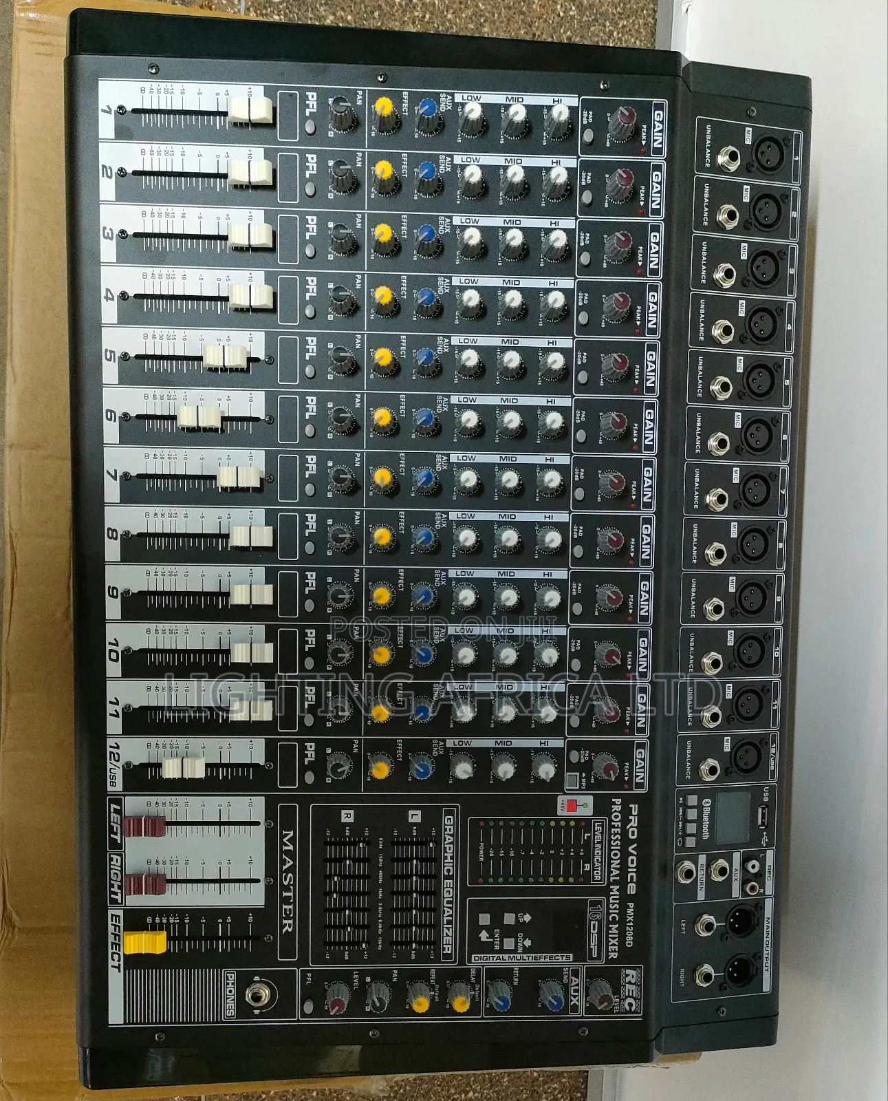 Combo 12 Ch Powered Mixer Shure Uhf Wireless Microphone