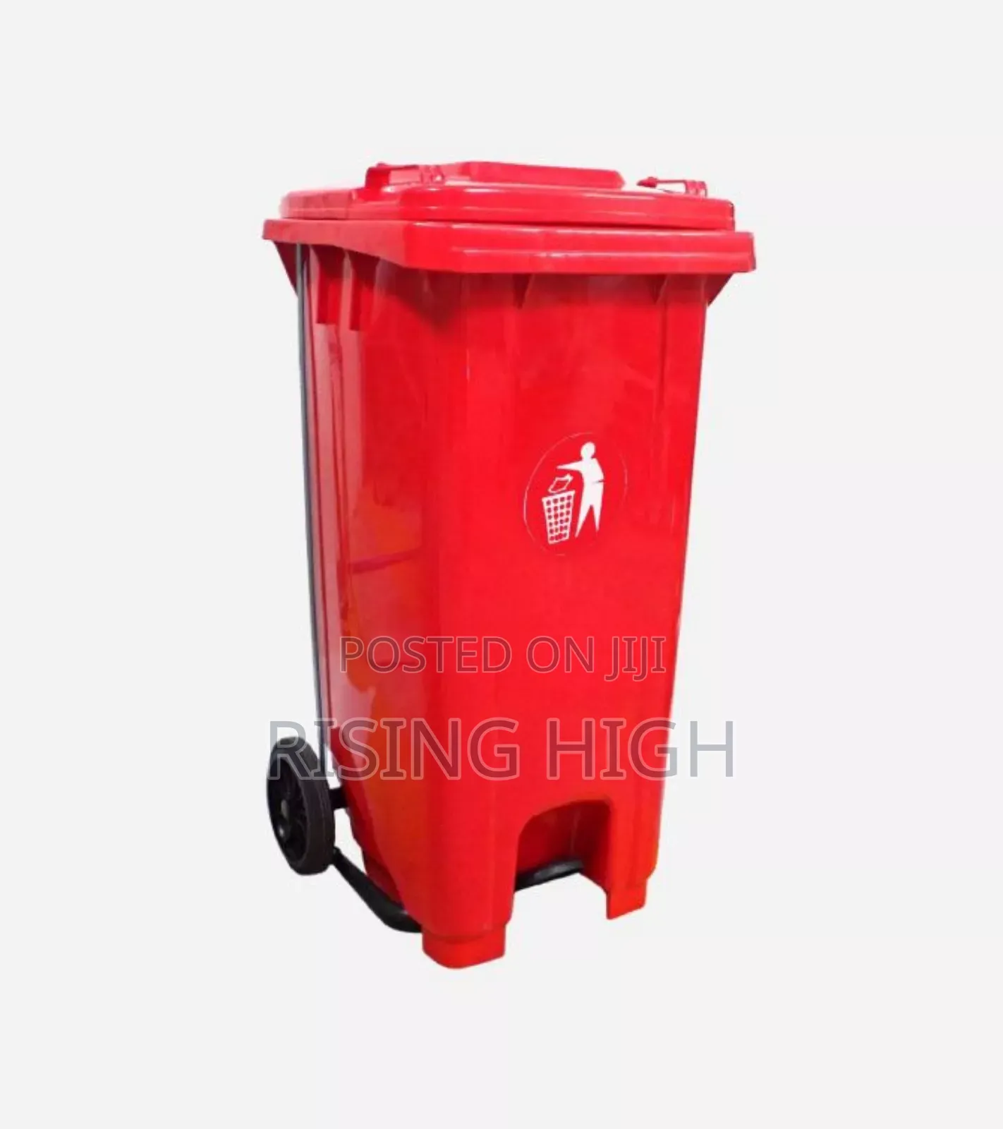 Strong Build Dustbin With Wheels Included