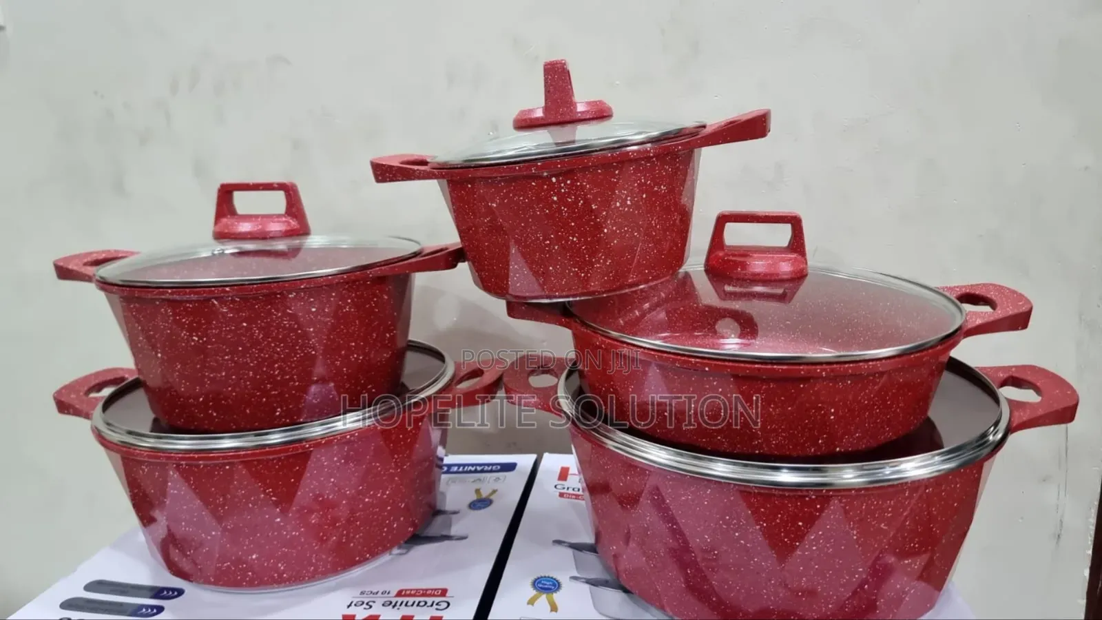 Hk10 Pc Granite Cookware Set