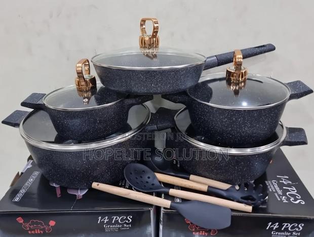 14 Pc Granite Cookware Set