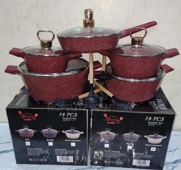 14 Pc Granite Cookware Set - thumbnail 3