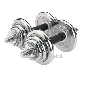Chrome Dumbbells 20kgs Weight With Case - thumbnail 2