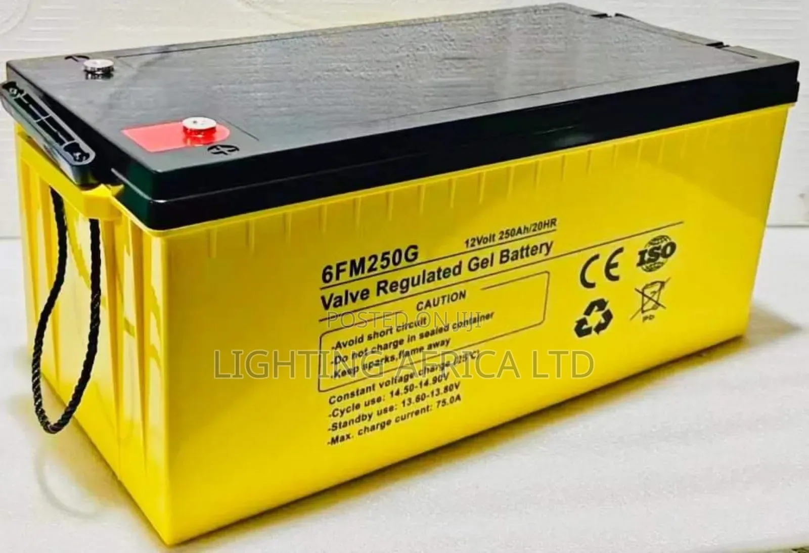 Green Energy 200ah/12v Heavy Duty Gel Uk Brand Battery 60kgs