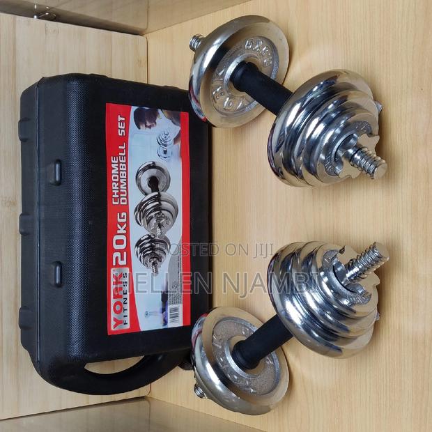 20kgs Set Chrome Dumbbell With Case - main view