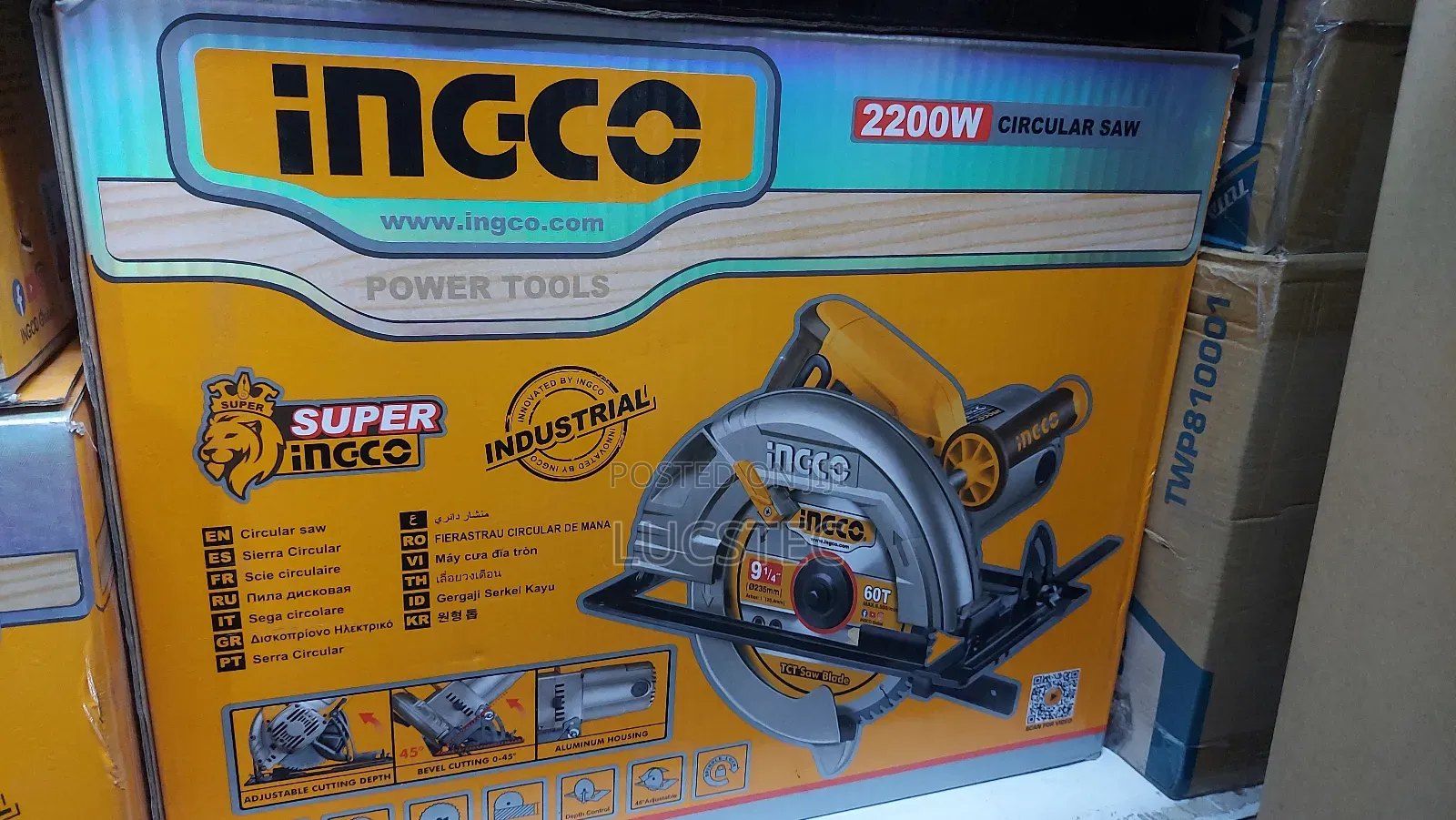 2200w Heavy Duty Electric Circular Saw 9"