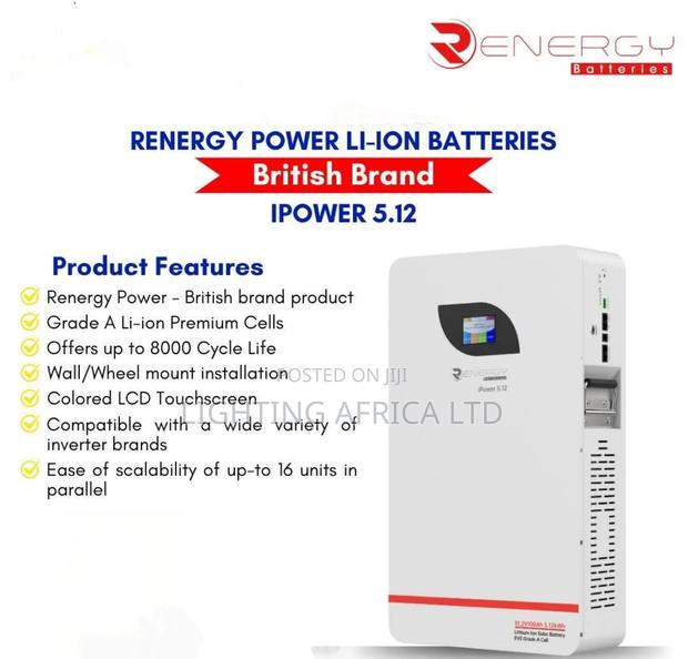 Quality Renergy 5.12kwh (100ah) Lifepo4 Lithium Battery Touch Screen