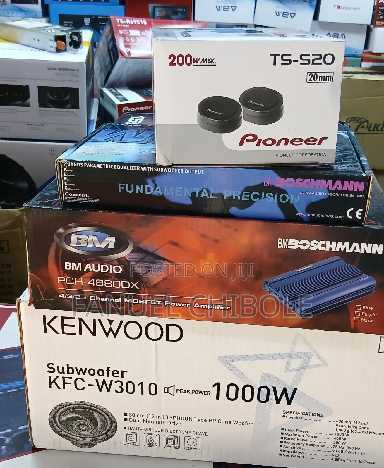 New Kenwood Sub/Amplifier/Tweeters Full Music System