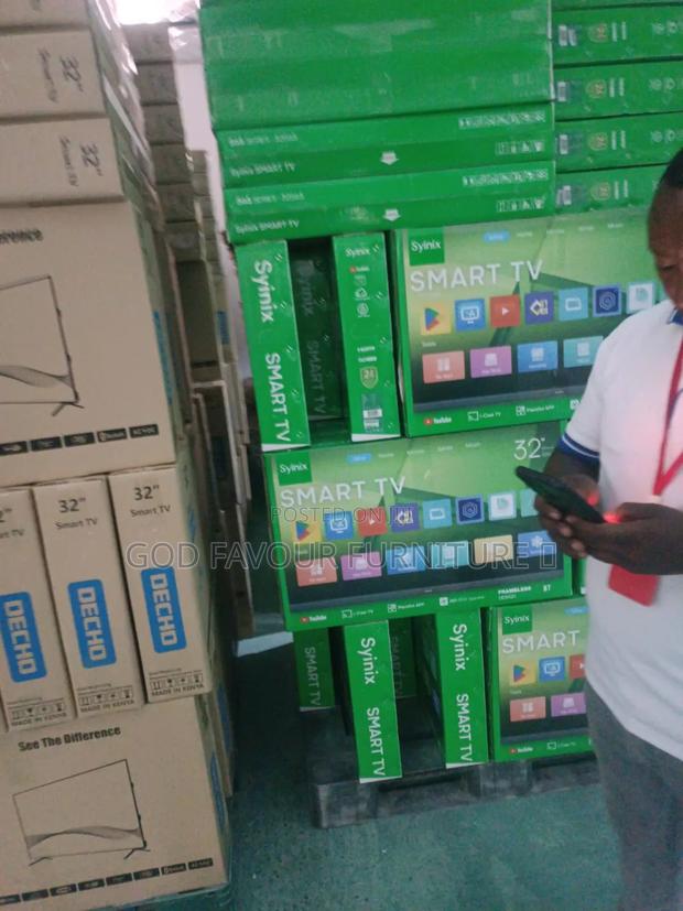 Smart Android Tv 32 Inches Syinix Modern Ft7j - thumbnail 2
