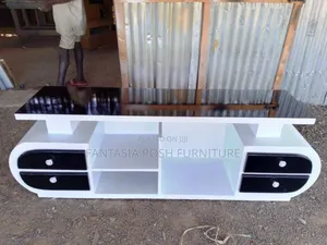 Glossy Tv Stand With Drawers