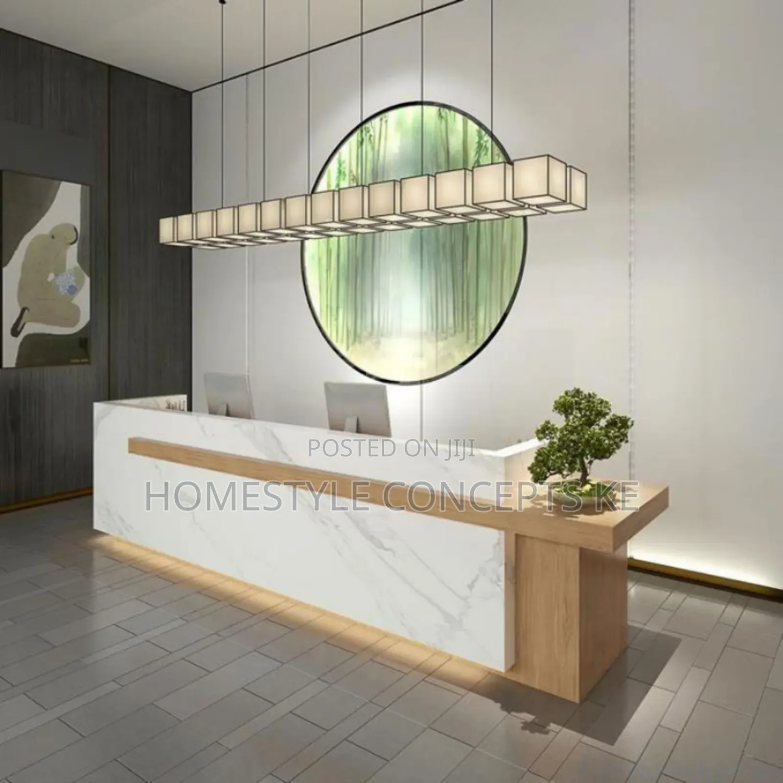 Modern Office Reception Desk Fittings Renovations