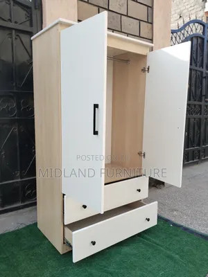 2-Door Wardrobe Cupboard With Drawers