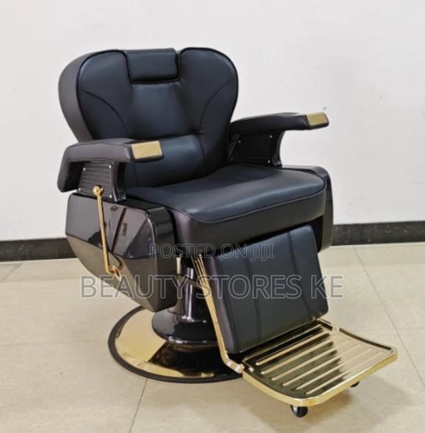 Gold Jumbo PVC Barber Chair Imported