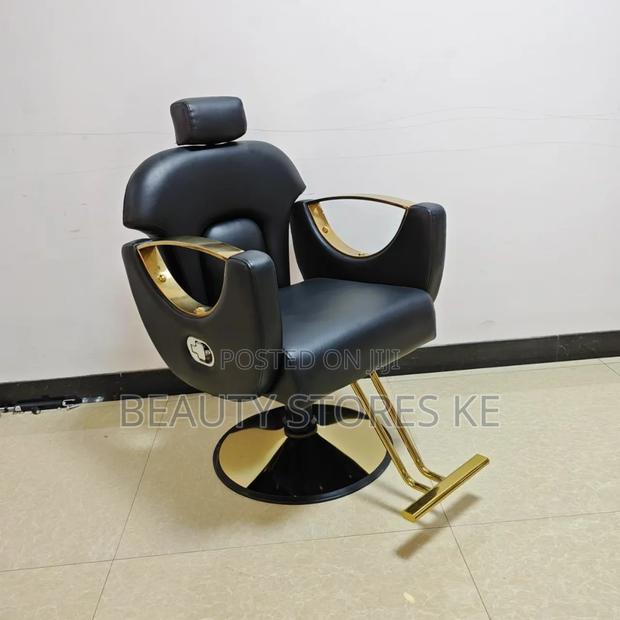 Reclining 935c Salon Hair Styling Chair Blavk Gold