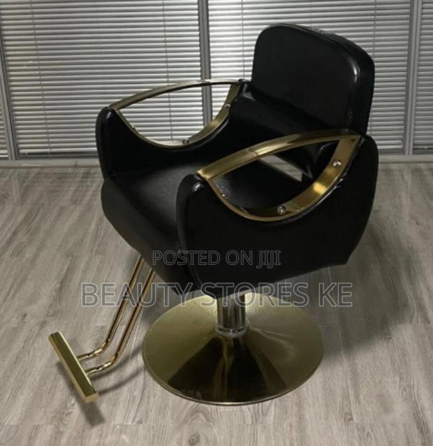 Black Gold Hair Salon Chair/Executive Salon Seat