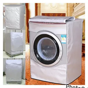 Grey/Silver Front Load Washing Machine Cover