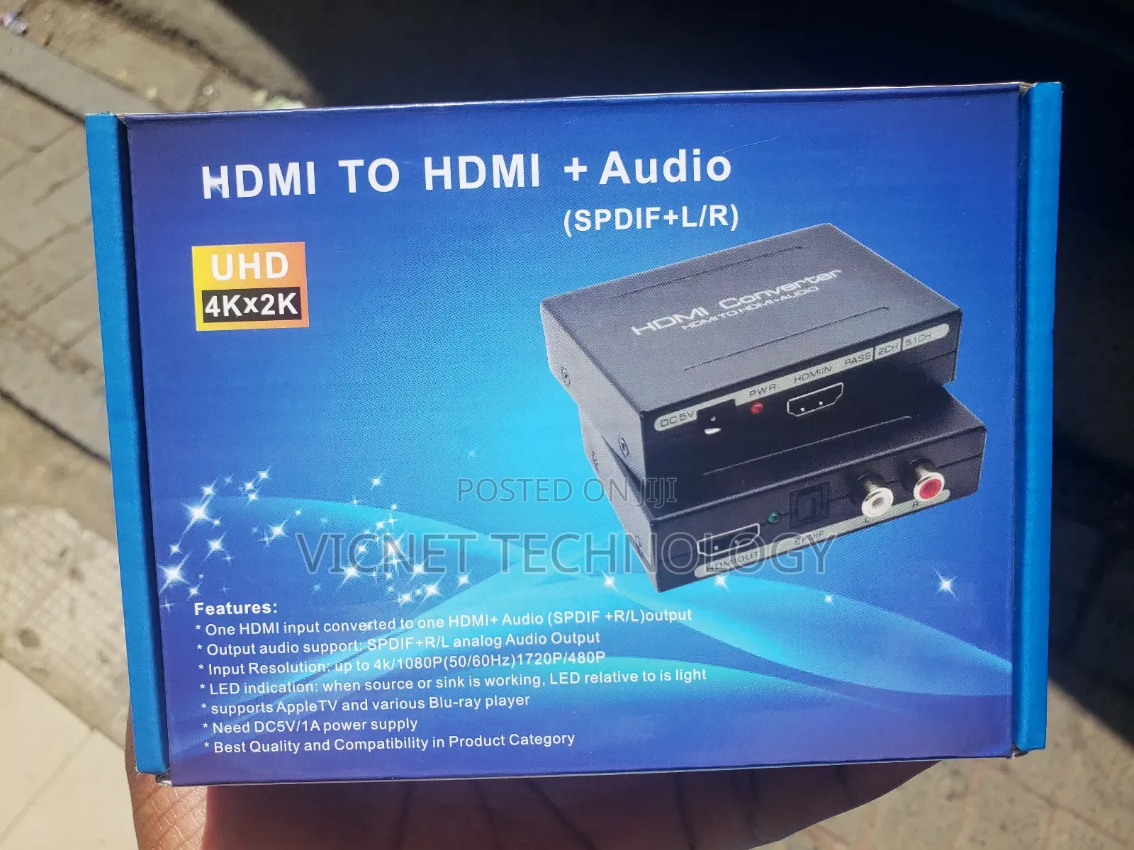 Uhd Hdmi to Hdmi and Audio L /R Splitter