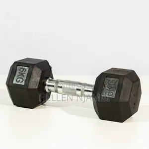 Hexagonal 5kgs Dumbbells (Rubber Coated)