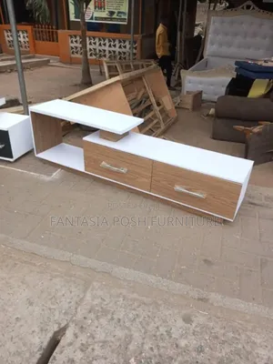 White Brown Tv Stand for Sale