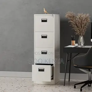 Office Cabinet; 4-Drawer Classic Metal Office Cabinet