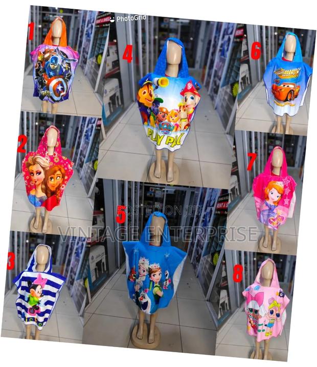 Hooded Cartoon Themed Towel - main view