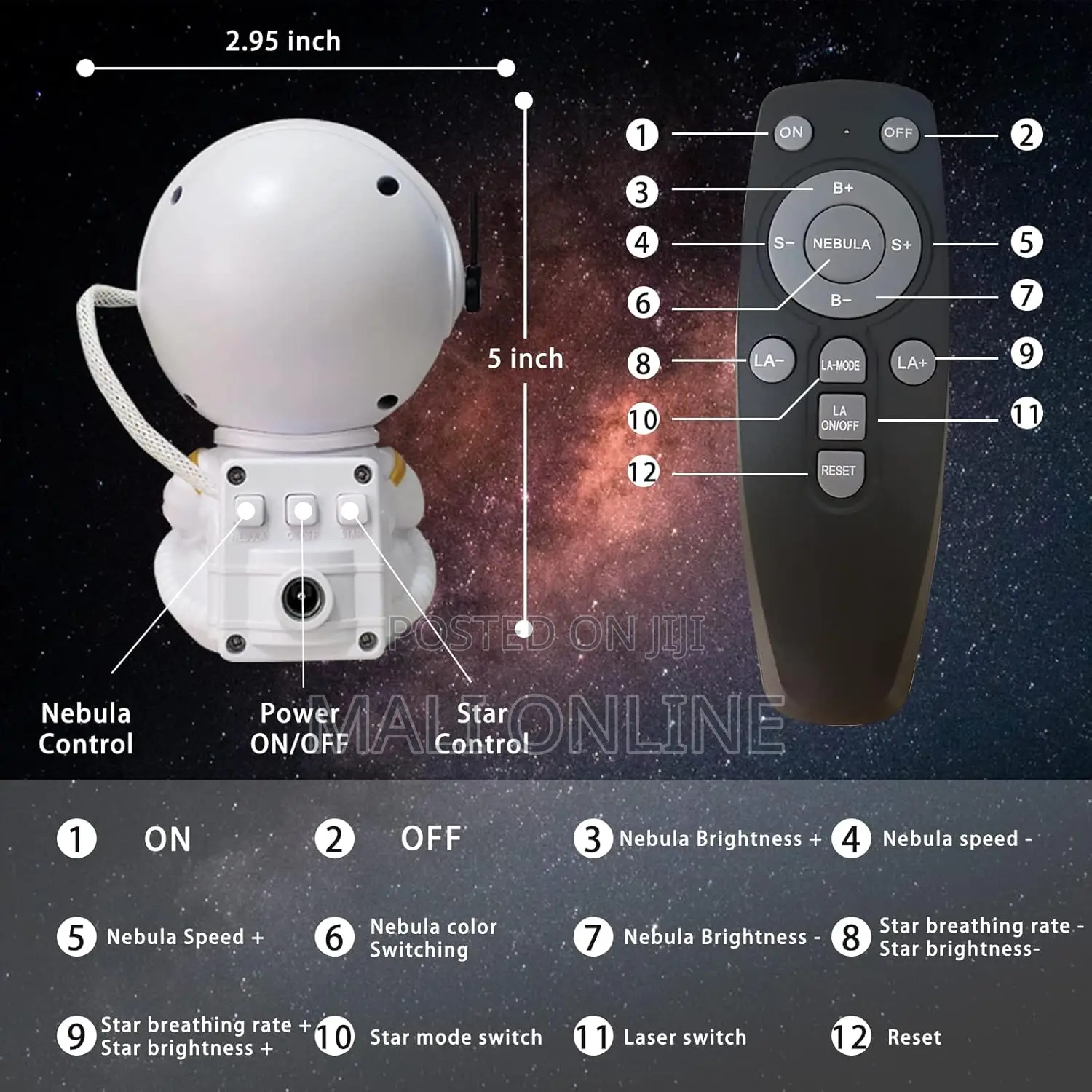 Galaxy Star Projector Nightlight Led Nebulasky Ceiling Lamp