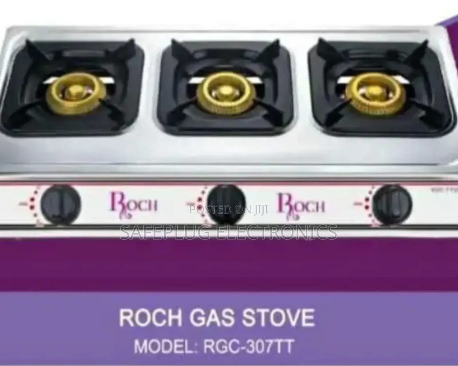 Table Top Gas Cooker (Roch) 3 Burner, Stainless