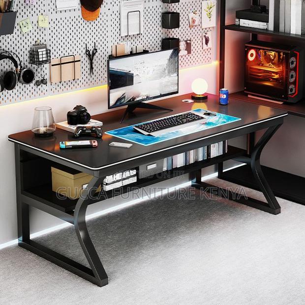 Office Desk: Modern Work Desk With Bookshelf-1200mm - thumbnail 4