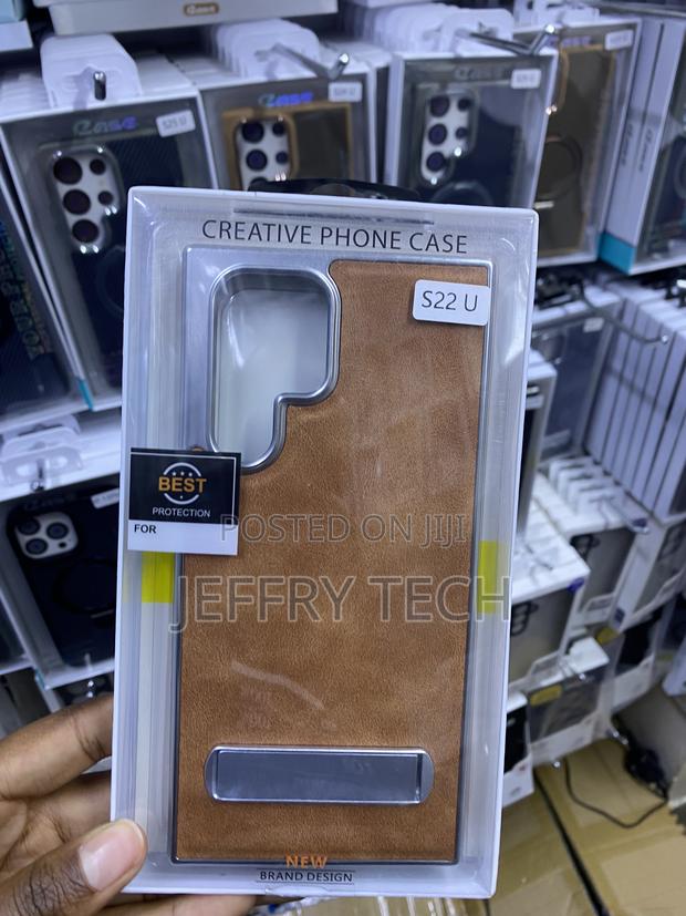 Kself Leather Case With Stand for Samsung Galaxy S22 Ultra - main view