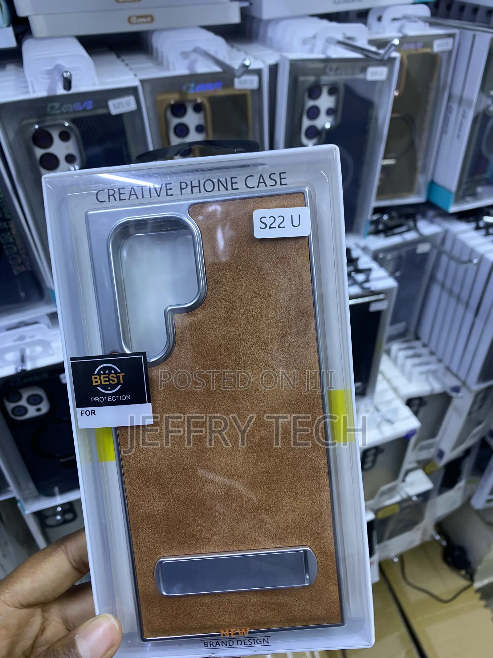 Kself Leather Case With Stand for Samsung Galaxy S22 Ultra