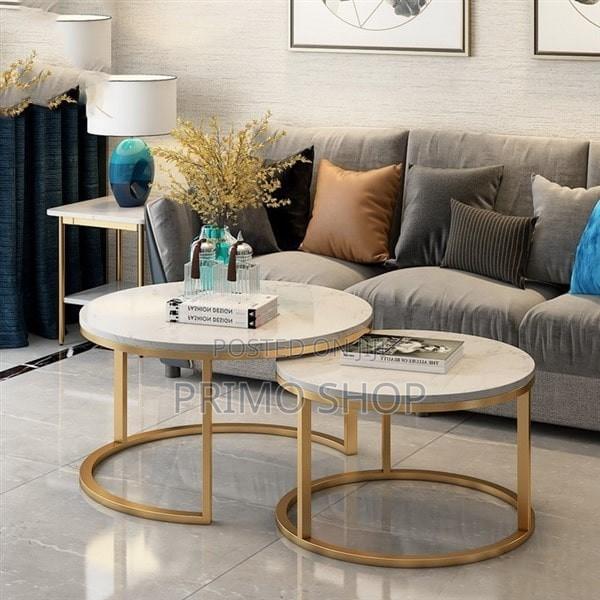 Coffee Table; Artistic Marble Aesthetic Dining Table - thumbnail 6