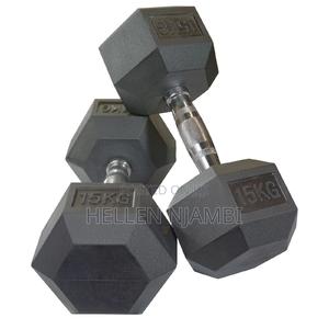 Hexagonal Dumbbell 15kgs Set - thumbnail 2