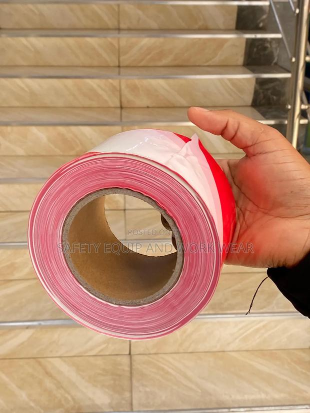 Red White Caution Tapes Strong Weather Proof Design