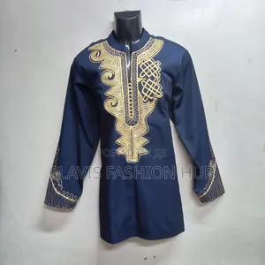 Long Sleeved Men Embroidered Shirt