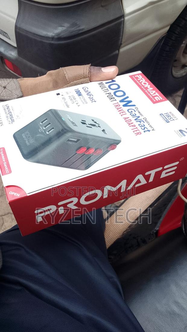 Promate Multi-Port Adapter With 100w Usb-C Power Delivery