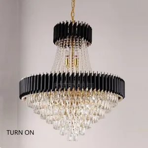 Modern Large Crystal Chandelier