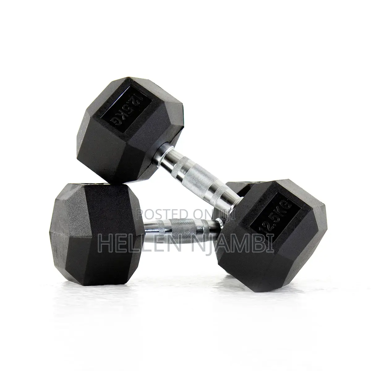 Hexagonal 12.5kg Dumbbell Set