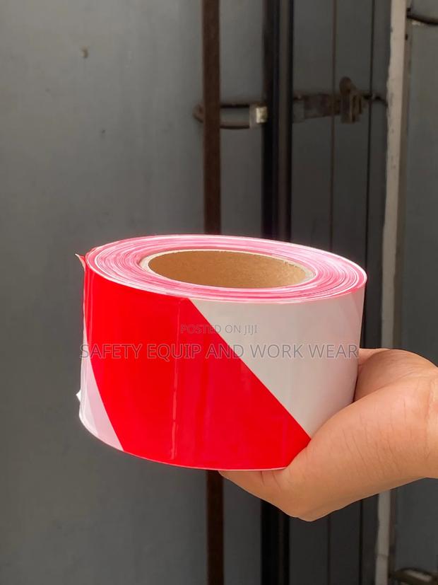 Red And White Tapes Pe Plastic, Lightweight And Durable
