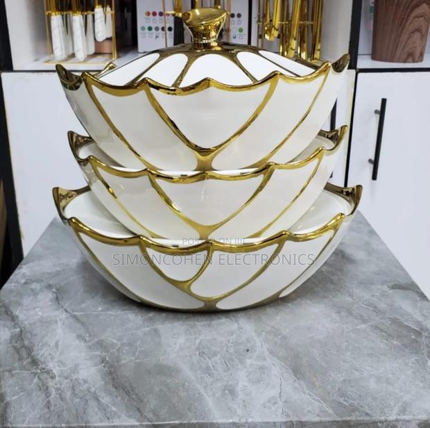 3pcs Boat Shaped Serving Bowls Set