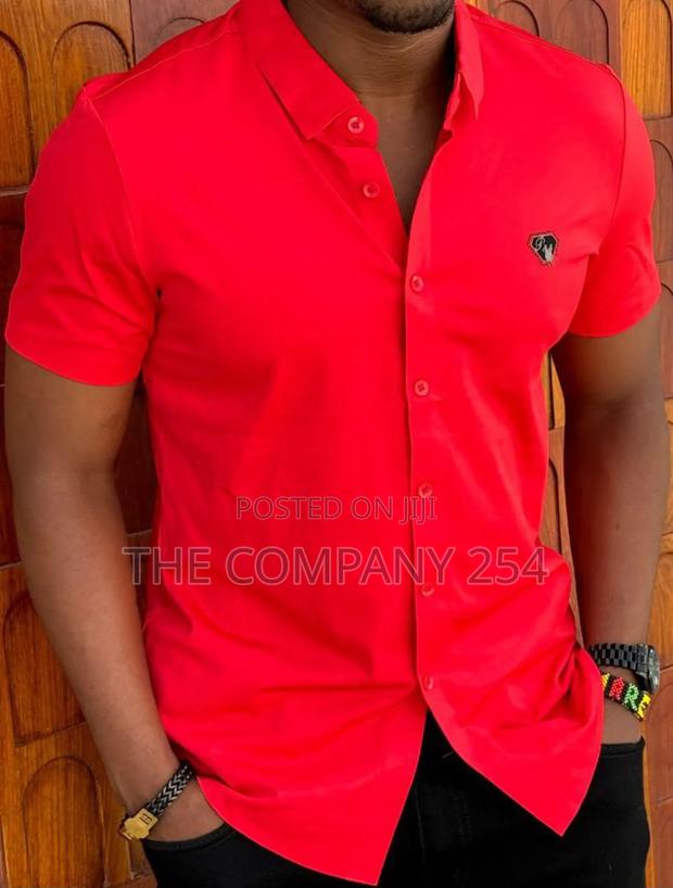 Plain Silk Design Quality Men's Fashion Shirts - thumbnail 3