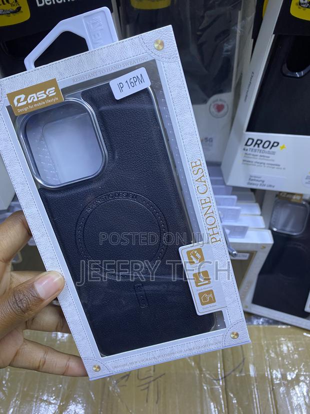 Butaiga iPhone 16 Pro Max Leather Magsafe Case With Stand - main view