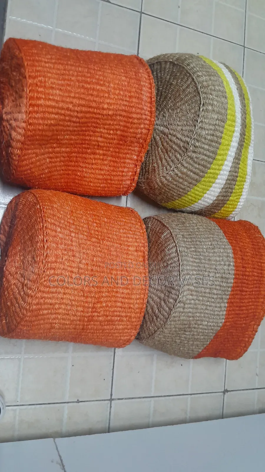 Orange Dyed Baskets