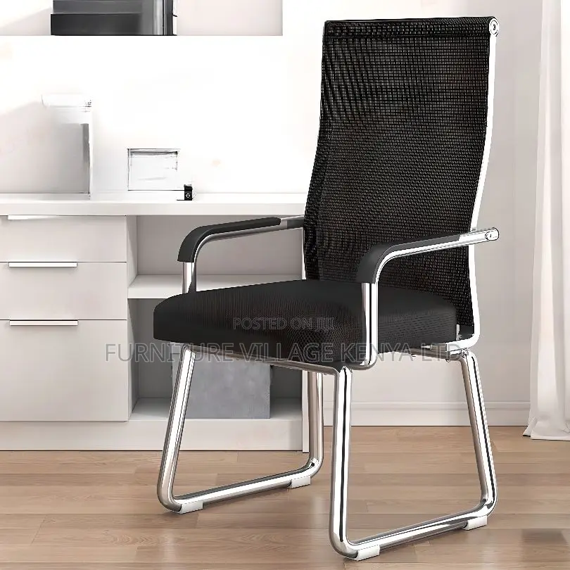 Office Chair: Upholstered Ergonomic Medium Height Board Seat