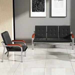 Sofa: Five Seater Modular Pewter Reception Sofa Seating
