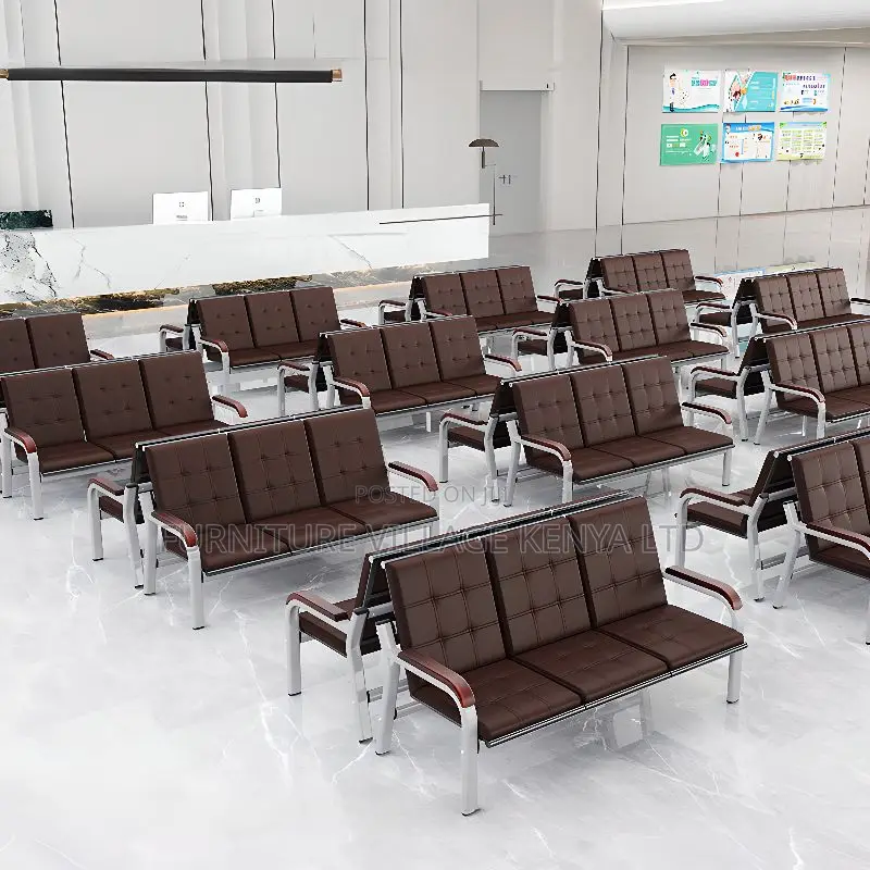 Sofa: Five Seater Modular Pewter Reception Sofa Seating