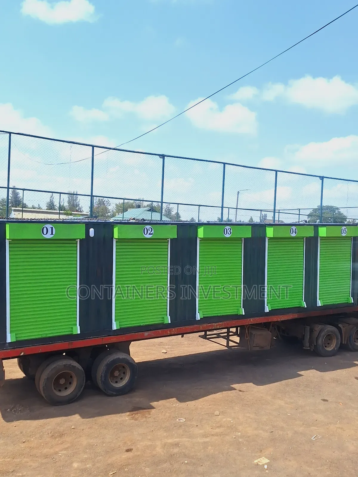 Modern Container Shops- Painted,Partitioned Wired.