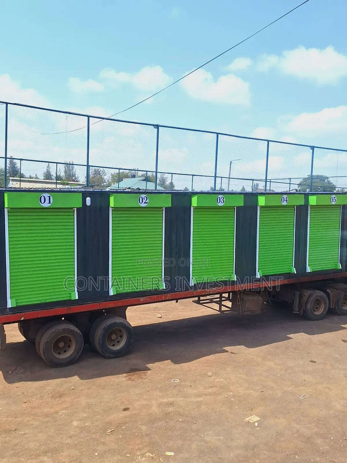 Modern Container Shops- Painted,Partitioned Wired.