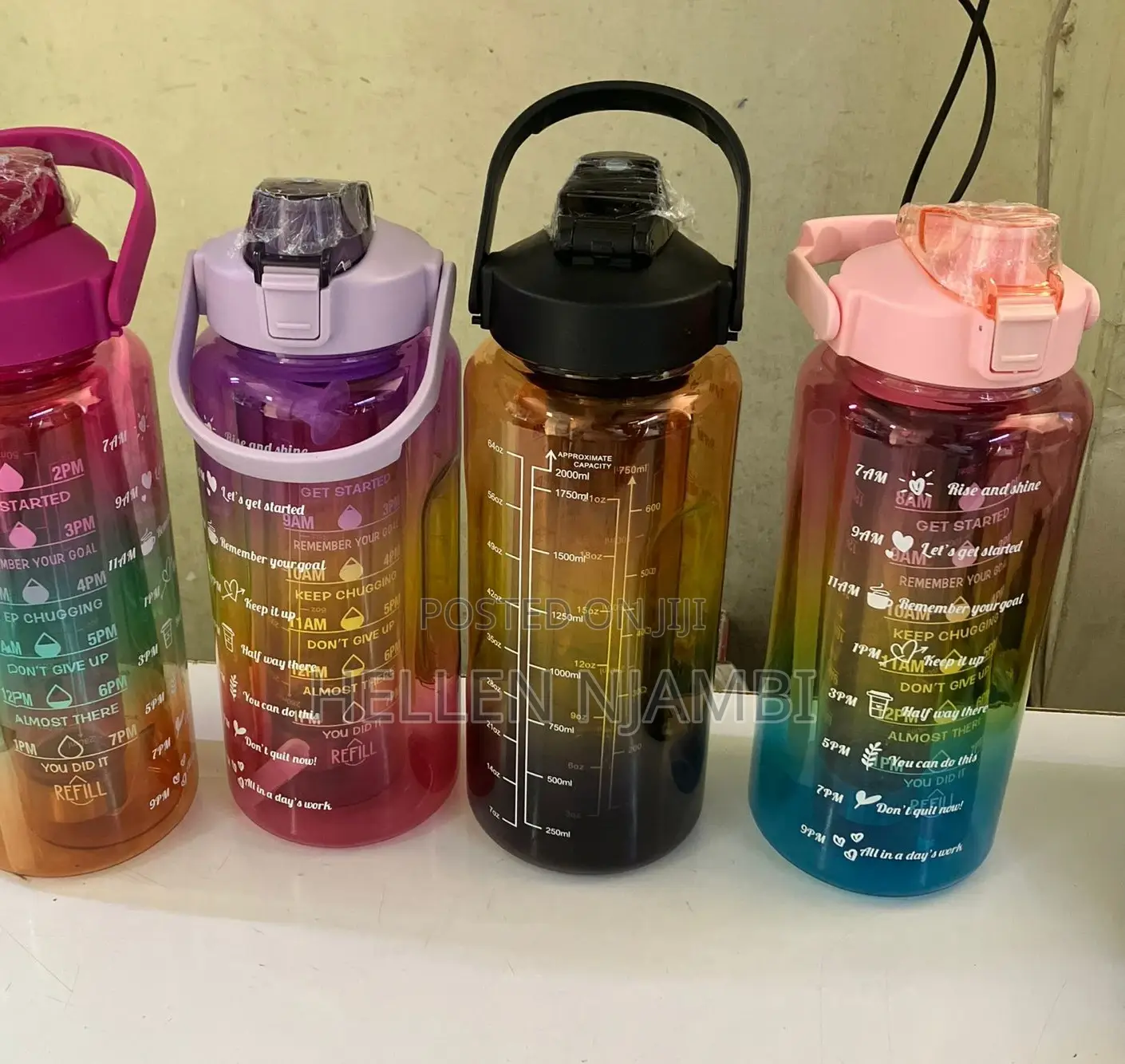 3 in 1 Motivational Bottle- 2000ml, 750ml, 280ml
